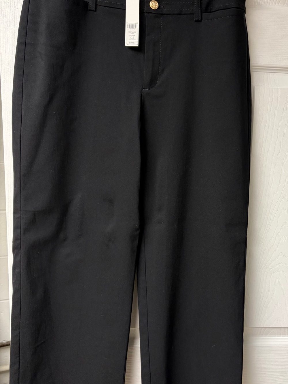 NWT - Chico's Black Straight-Leg Crop Trapunto